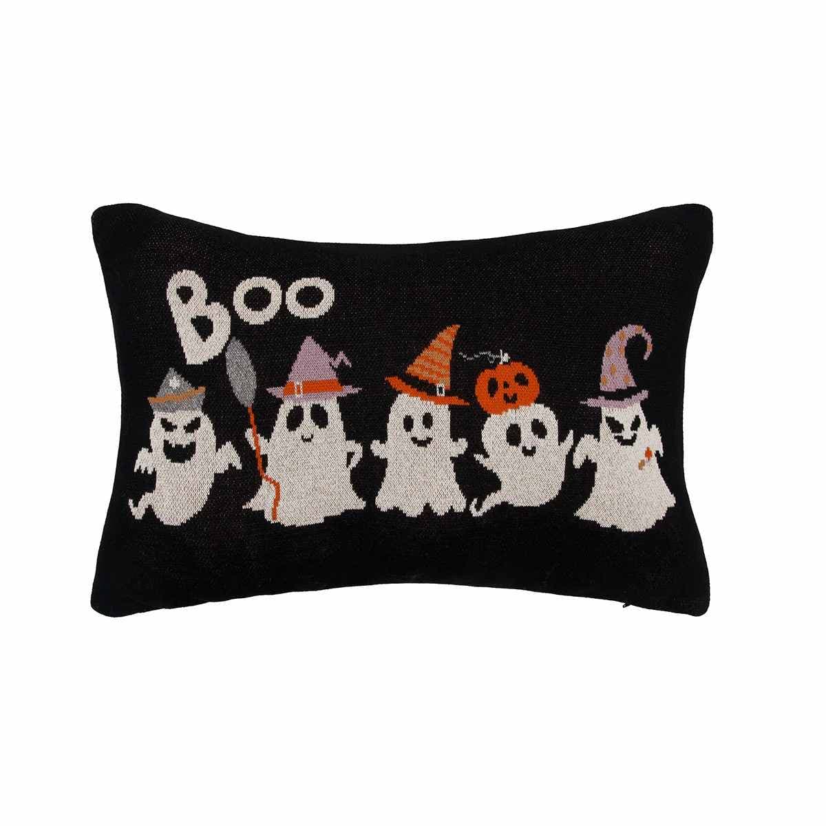 Knitted Halloween Ghost Boo Pillow - Luxuria