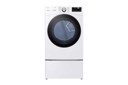 LG DLEX4000W White Electric 27” 7.4cuft Ultra-Large Capacity Dryer w ...