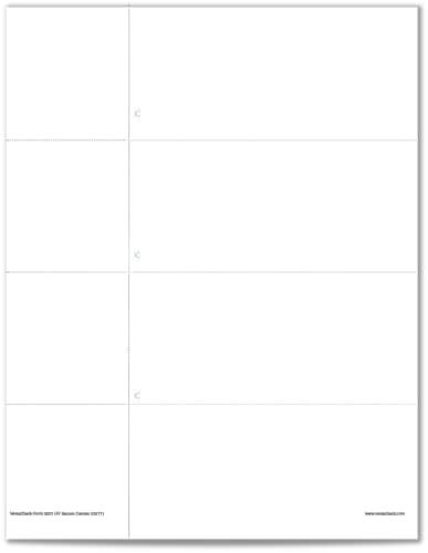 VersaCheck Secure Checks - 250 Blank Business Voucher Checks - Green Classic - 250 Sheets Form #1000 - Check on Top