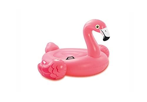 Intex Pink Giant Inflatable 80 Inch Mega Flamingo Ride On Pool Float (3 ...