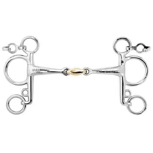 Stubben Steeltec Rubber Pelham Bit- English Bits