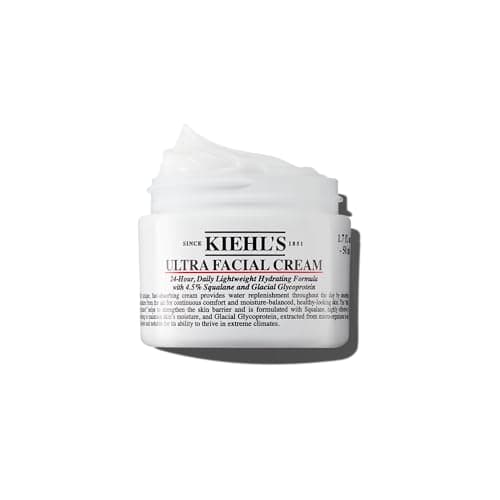 Kiehl's Ultra Facial Cream, with 4.5% Squalane to Strengthen Skin's Moisture Barrier, Skin Feels Softer and Smoother, Long-Lasting Hydration, Easy and Fast-Absorbing, All Skin Types - 50 ml
