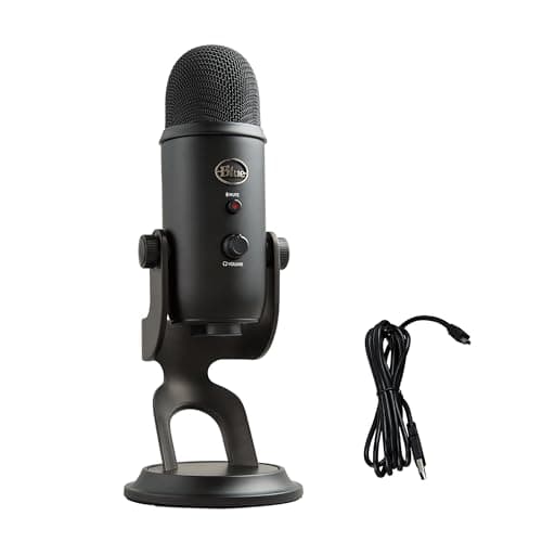Blue Yeti X Professional Condenser USB Microphone with High-Res Metering, LED Lighting & Blue Voice Effects for Gaming, Streaming & Podcasting On PC & Mac (Renewed)