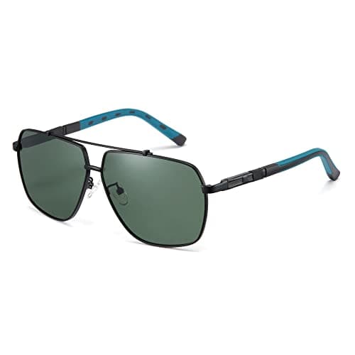 Cyxus Polarized Aviator Sunglasses for Men Classic Sports UV Protection sunglasses for Golf Driving Fishing 1063 Black