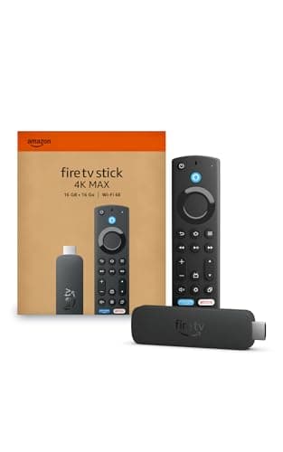 Amazon Fire TV Stick 4K Max (newest model), streaming device, supports Wi-Fi 6E, free & live TV without cable or satellite