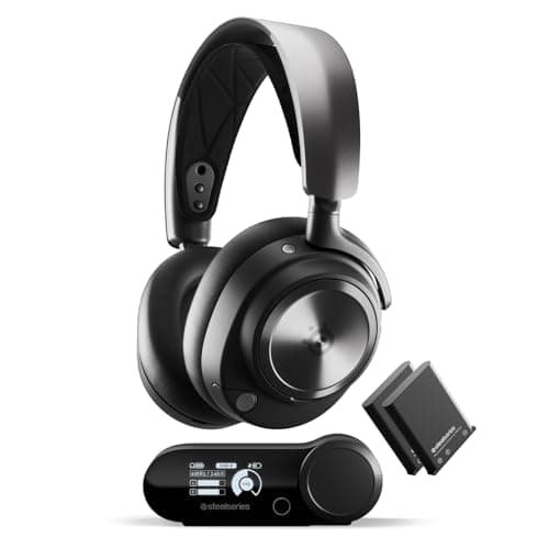 NEW SteelSeries Arctis Nova Pro Wireless Multi-System Gaming Headset - Premium Hi-Fi Drivers - Active Noise Cancellation - Infinity Power System - ClearCast Gen 2 Mic - PC, PS5/PS4, Switch, Mobile