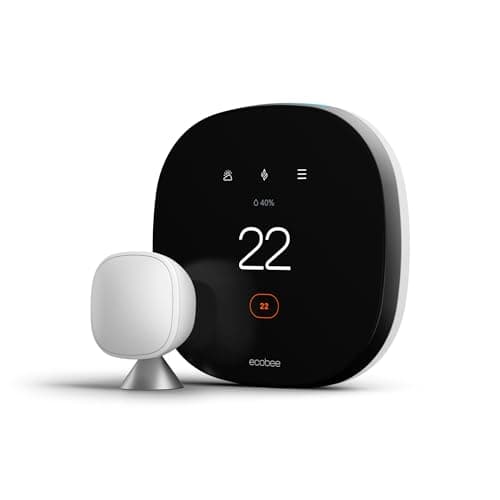 ecobee New Smart Thermostat Premium with Smart Sensor and Air Quality Monitor - Programmable Wifi Thermostat - Works with Siri, Alexa, Google Assistant