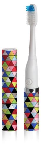 Slim Sonic Electric Toothbrush - # VS2T585 Prism by Violife for Unisex - 3 Pc Set Toothbrush, Additional Brush Head, AAA Battery