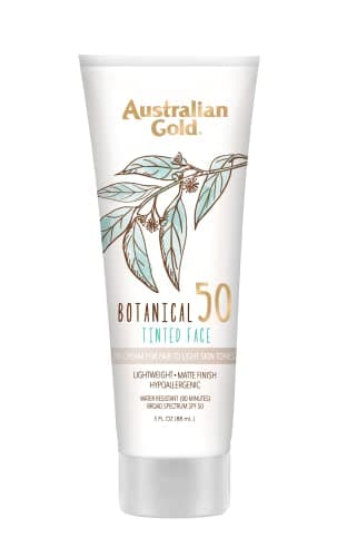 Crème solaire teintée botanique pour le visage Australian Gold SPF 50