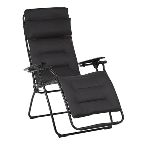 Lafuma LFM3123-7057 Futura XL Air Comfort Zero Gravity Recliner-Black Frame, Taupe Fabric