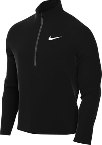 Nike Dri-FIT Victory Men's Half-Zip Golf Top, Black/White, Large