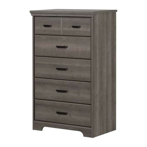 South Shore Furniture Versa 5-Drawer Chest, Gray Maple