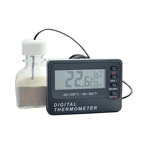 Thermco ACCOV070S U Accu-Safe Enclosed Chamber Red Spirit Filled Thermometer, Oven, Teflon Coated, 20 to 130°C Range, 1.0°C Division, Total Immersion, 135mm Height