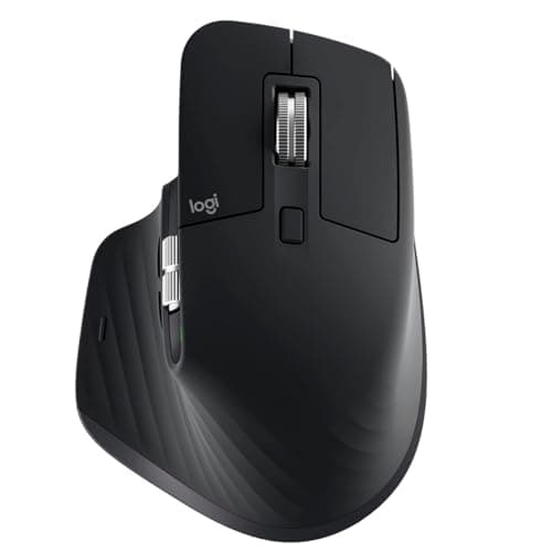 Logitech MX Master 3S Wireless Mouse Standard Edition with Logi Bolt USB Receiver, Ultra-fast Scrolling, Ergo, 8K DPI, Track on Glass, Quiet Clicks, USB-C, Bluetooth, Windows, Linux, Chrome - Graphite