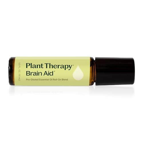Plant Therapy Brain Aid Essential Oil Blend for Focus & Attention 100% Pure, Pre-Diluted, Natural Aromatherapy, Therapeutic Grade 10 mL (1/3 oz)