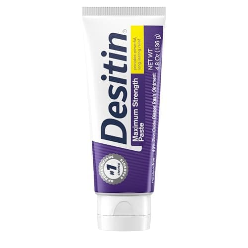 Desitin Maximum Strength Baby Diaper Rash Cream, 40% Zinc Oxide to Help Treat, Heal & Prevent Diaper Rash, Hypoallergenic, Phthalate- & Paraben-Free Paste, 454 g