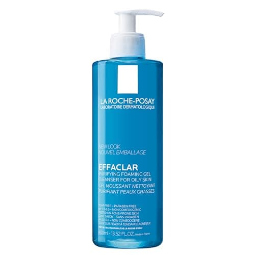 La Roche-Posay Face Wash Gel Cleanser, Effaclar Gentle Purifying Foaming Gel for Oily and Sensitive Acne-Prone Skin. Alcohol-free, Soap-Free, Paraben-free, Non-Comedogenic. 200mL
