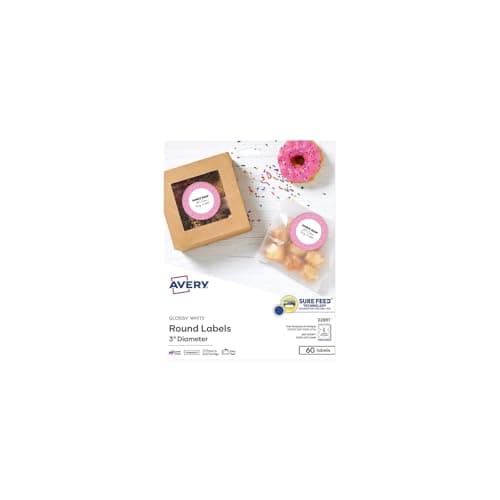 Amazon.com : Avery Glossy White Labels with Sure Feed Technology, 3 ...