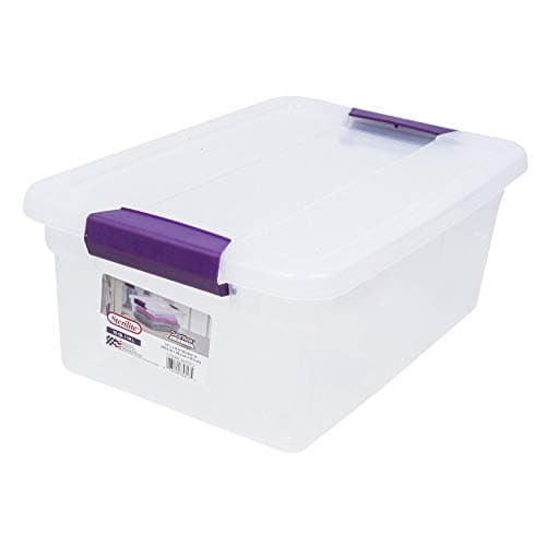 Sterilite 1755 - 32 Qt. ClearView™ Latch Box Sweet Plum 17551706