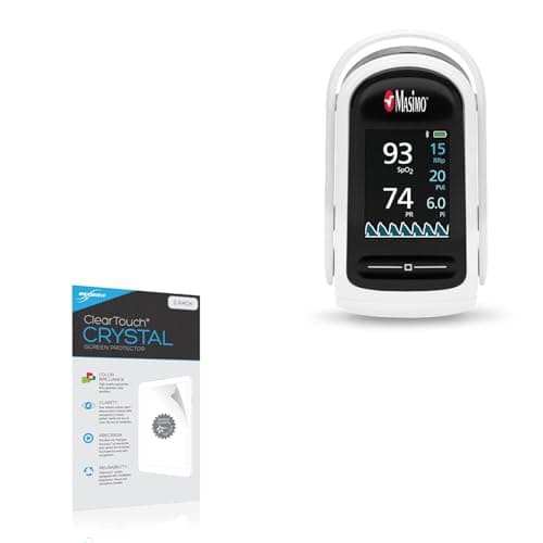 BoxWave Screen Protector Compatible with Masimo MightySat - ClearTouch Crystal (2-Pack), HD Film Skin - Shields from Scratches