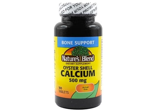 Nature's Blend Oyster Shell Calcium 500 mg, Bone and Teeth Strength ...