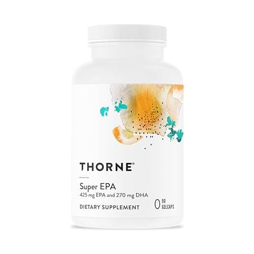 THORNE Super EPA - Omega-3 Fatty Acids EPA 425mg and DHA 270mg Supplement - Support Brain, Cardiovascular, Joints, and Skin* - Gluten-Free, Dairy-Free, Soy-Free - 90 Gelcaps