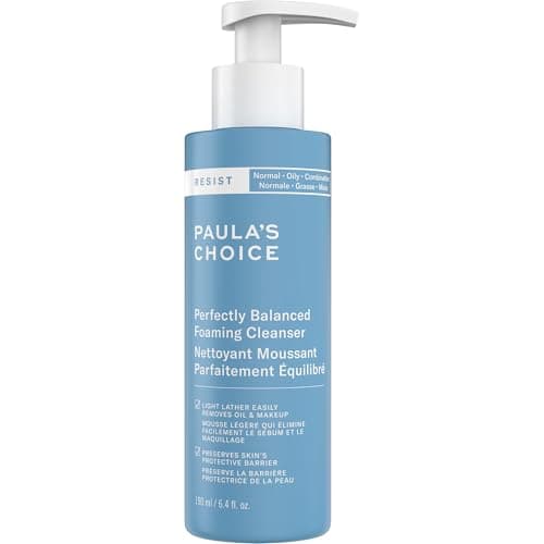 Paula's Choice RESIST Perfectly Balanced Foaming Cleanser, Hyaluronic Acid & Aloe, Anti-Aging Daily Face Wash, for Enlarged Pores & Oily Skin, Fragrance-Free, 190 mL