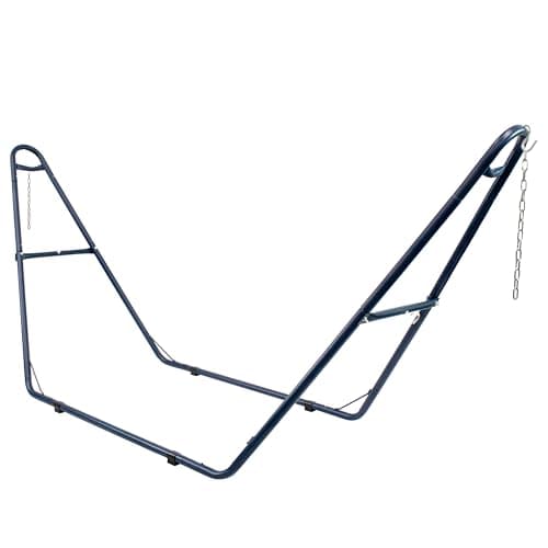 Sunnydaze Universal Double Hammock Stand Only - 550-Pound Capacity - Heavy-Duty Hammock Stand for Outside - Fits 9 to 14 Foot Hammocks - Blue