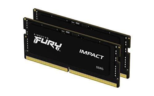 Kingston Fury Impact 32GB (2x16GB) 5600MT/s DDR5 CL40 Laptop Memory Kit of 2 | Lower Power Comsumption | Intel XMP 3.0 | Plug N Play | KF556S40IBK2-32