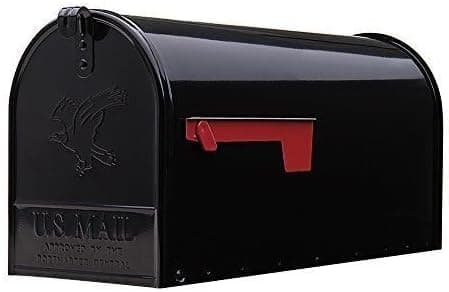 Gibraltar Mailboxes Elite Large, Steel, Post Mount Mailbox, Black ...