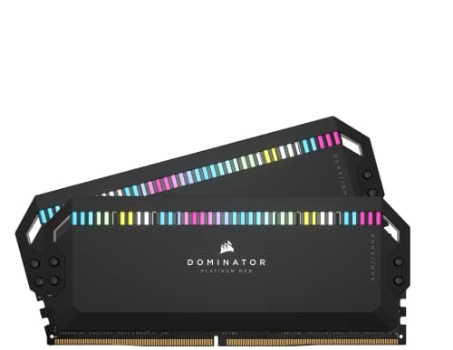 CORSAIR DOMINATOR PLATINUM RGB DDR5 32GB (2x16GB) DDR5 6000MHz CL30 AMD EXPO Intel XMP iCUE Compatible Computer Memory – Gray (CMT32GX5M2B6000Z30K)