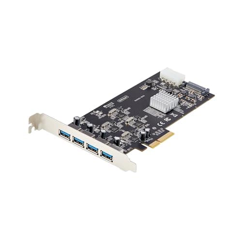 StarTech.com 4-Port USB PCIe Card, USB 3.2 5Gbps, PCI Express Card with 4X Independent USB Controllers, 4X USB-A Ports
