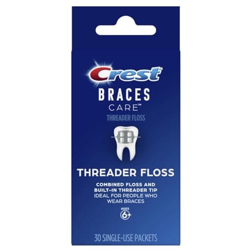 Crest Braces Care by Threader Floss, (30) Single-Use Packets