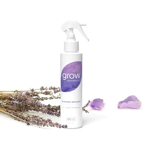 Grow Fragrance - Certified 100% Plant Based Air Freshener + Fabric Freshener Spray, Made with All Natural Essential Oils, Lavender Scent, 5 oz.