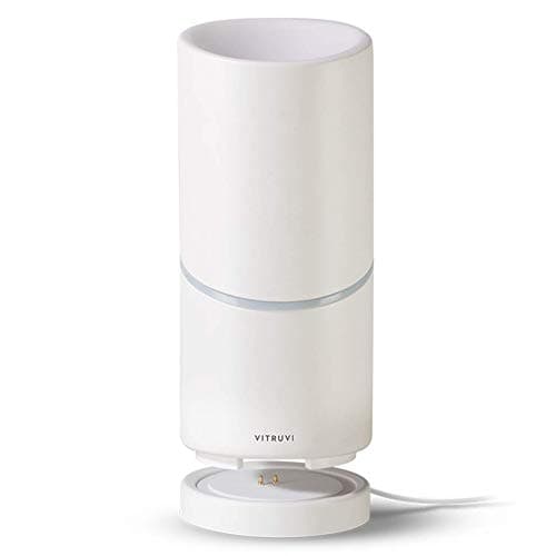 Vitruvi Cordless Move Diffuser Portable Ultrasonic Essential Oil Wireless Diffuser for Aromatherapy (White)