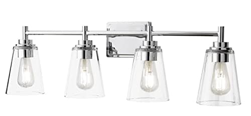 Luz de tocador de baño de cromo Hampton Bay Chloe de 3 luces