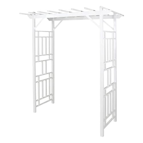 Amazon.com : Dura-Trel Wellington Arbor, 72 by 85 Inch PVC Patio Garden ...