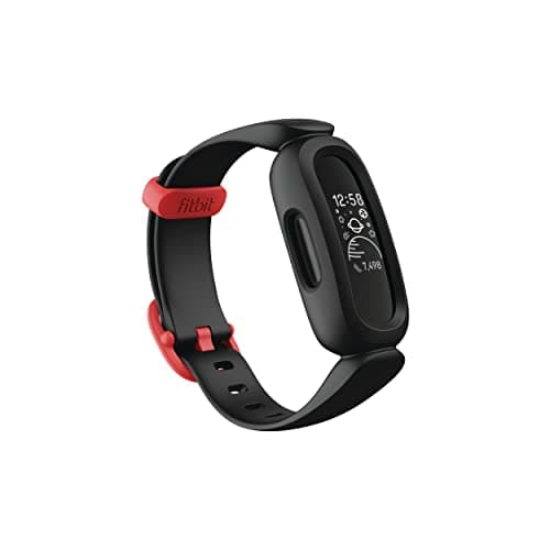 Google Fitbit Ace 3 Activity Tracker for Kids 6+, Black/Racer Red, One Size