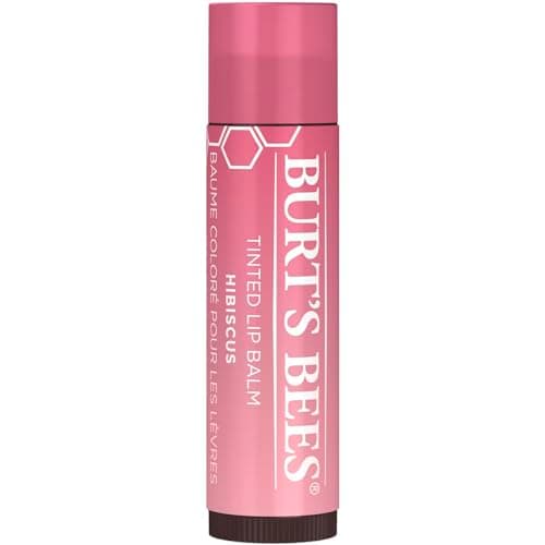 Burt’s Bees 100% Natural Tinted Lip Balm, Hibiscus - 1 Tube