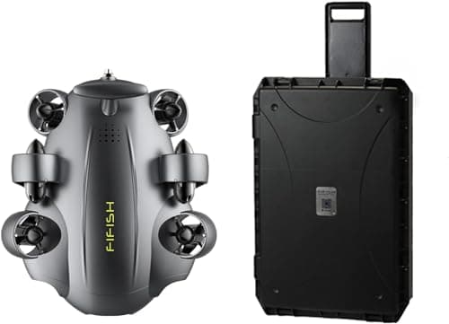 QYSEA FIFISH V6 Underwater Drone with Head-Tracking Function + VR Box + 100M Cable + Spool + 64G Internal Storage Bundle