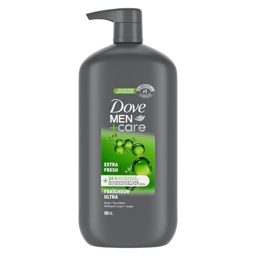 Dove Men+Care Refreshing Extra Fresh Body and Face Wash with 24-Hour Nourishing Micromoisture Technology Body Wash for Men, 950 Ml