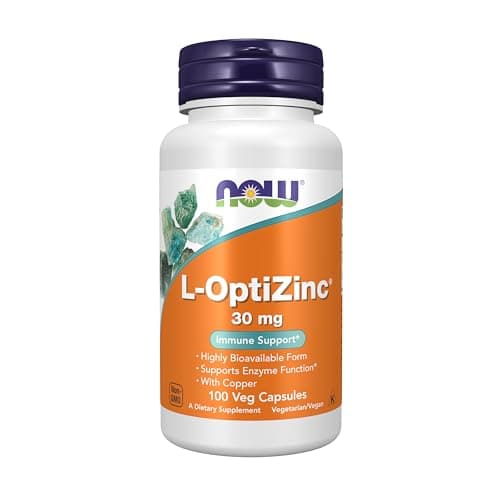 NOW Supplements, gal-OptiZinc 30 mg with Copper, Highly Bioavailable Form, Immune Support*, 100 Veg Capsules