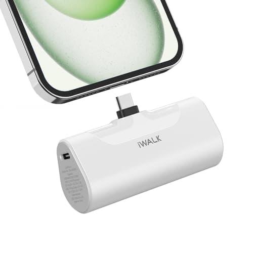 iWALK Small Portable Charger 4500mAh Ultra-Compact Power Bank White
