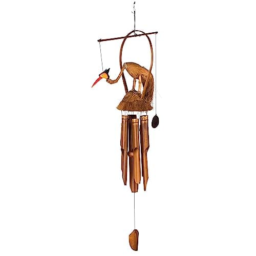 WOODSTOCK CHIMES Asli Arts Collection, Whole Coconut Bamboo Chime ...