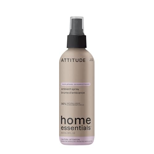 ATTITUDE Scented Room and Air Freshner Spray, Made in États-Unis, for Home and Bathroom, Natural Origin Ingredients, Vegan, Floral and Sweet Scent, Santorini Bliss, 240 mL