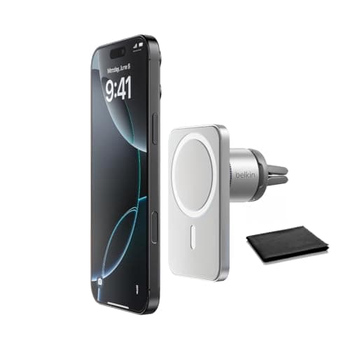 Belkin BOOSTCHARGE Magnetic Wireless Charging Car Vent Mount Car ...