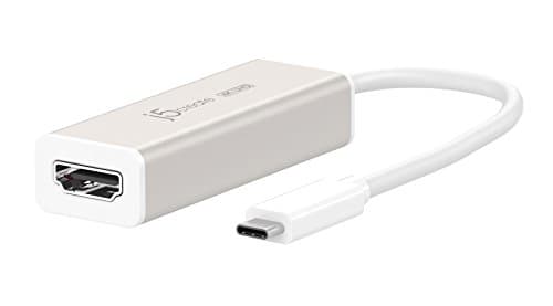 j5create USB-C to 4K HDMI Adapter with Power Delivery, Supports 4K UHD Video, Passthrough Power up to 100W for Connected Devices, Compatible with MacBook, iPad, Smartphone, Laptop (JCA152)