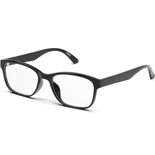 Zenni Optical Blokz Blue Light Blocking Computer Glasses Rectangle Universal Bridge Fit Black Frame 2018921