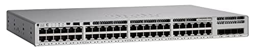 Cisco C9200L-48P-4X-E Catalyst 9200L 48x 1GB PoE+ RJ-45 4x 10GB SFP+ Network Switch 9200L-48P-4X-E (Renewed)