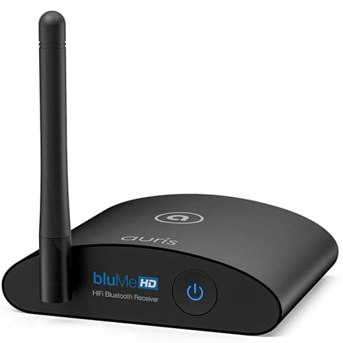 Auris Blume HD Long Range Bluetooth 5.3 Music Receiver Hi-Fi Wireless Audio Adapter with Audiophile DAC, LDAC & aptX HD for Streaming to Home Stereo, AV Receiver or Stereo Amplifier